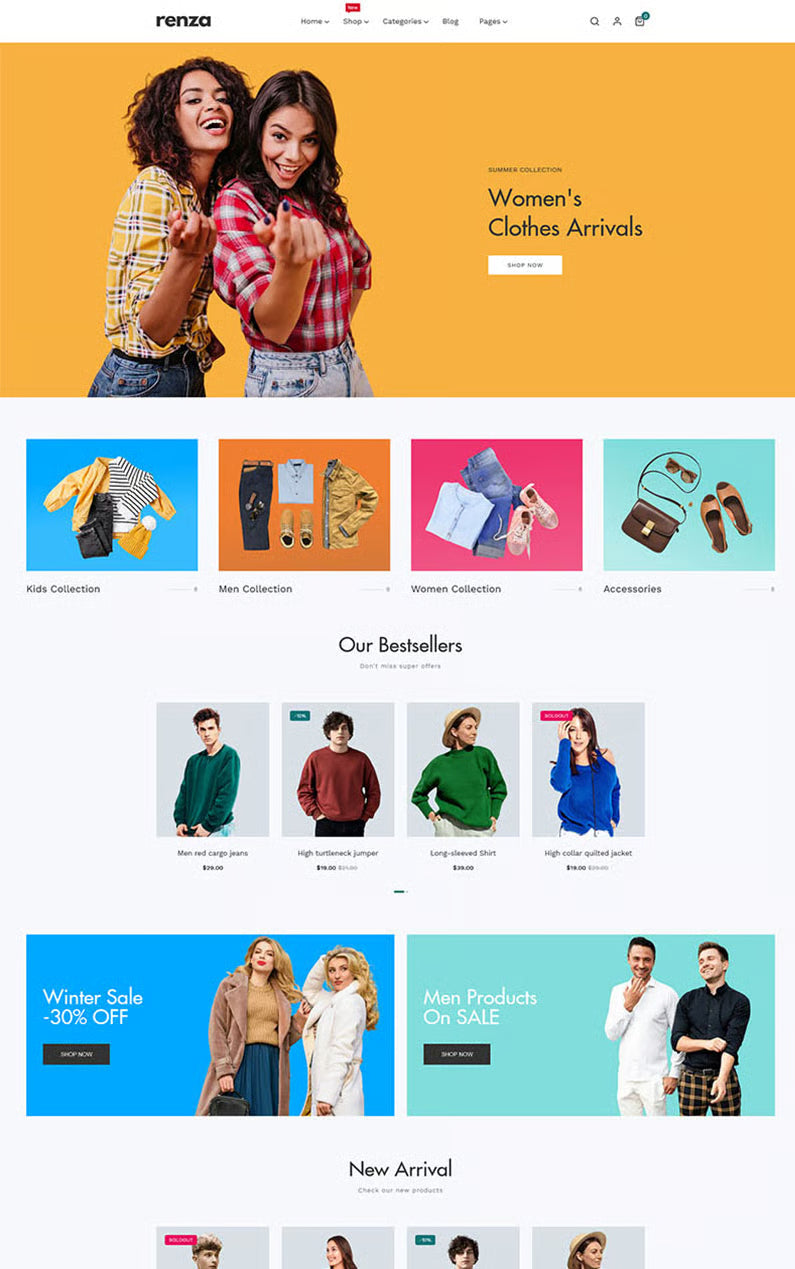Renza - Tema multipropósito de Shopify para comercio electrónico