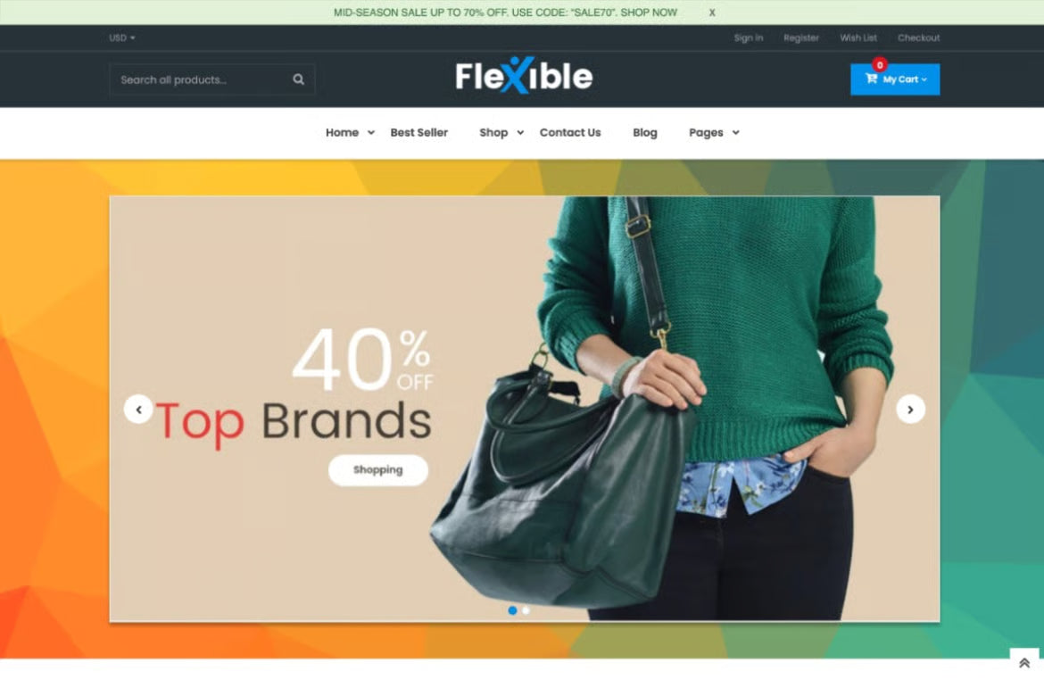 Flexible - Tema de Shopify para sección multitienda