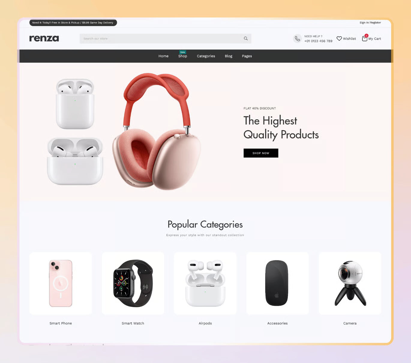 Renza - Tema multipropósito de Shopify para comercio electrónico