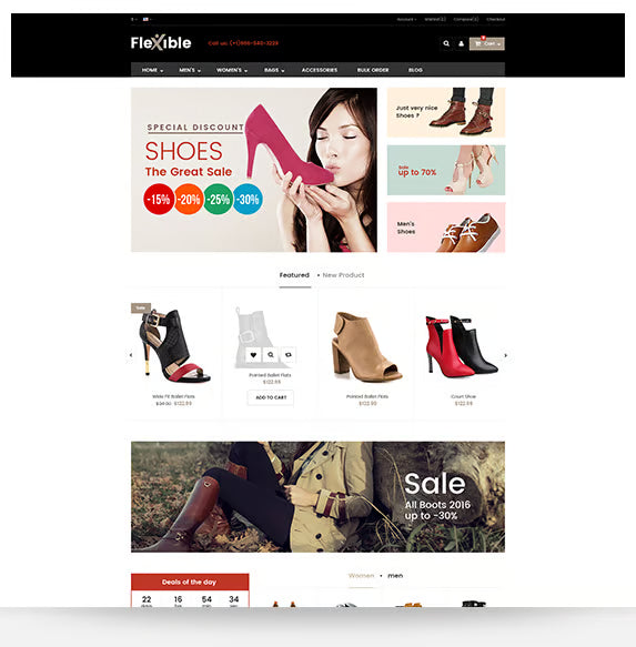 Flexible - Tema de Shopify para sección multitienda