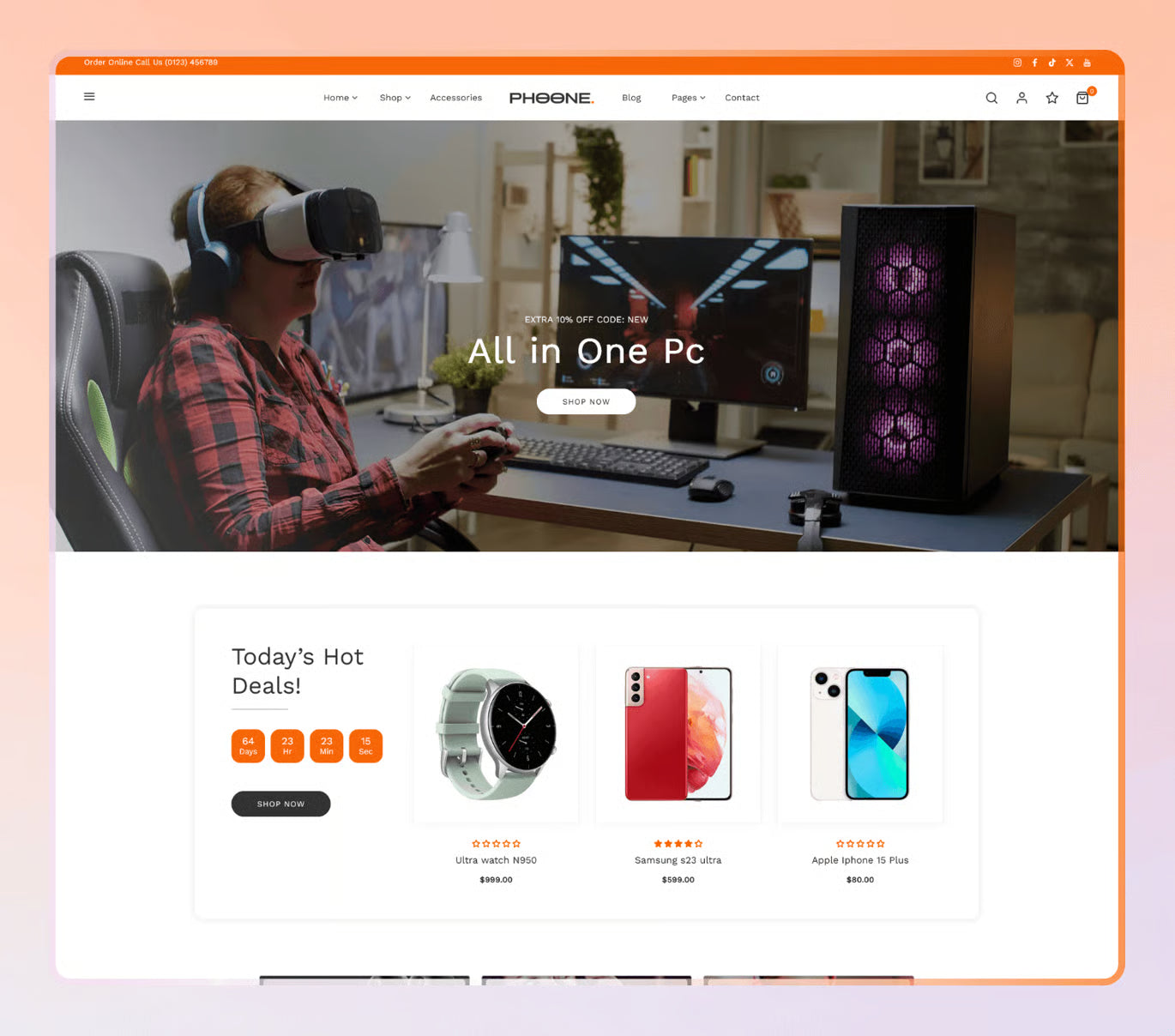 Phoone — Tema de Shopify para tienda de electrónica OS 2.0