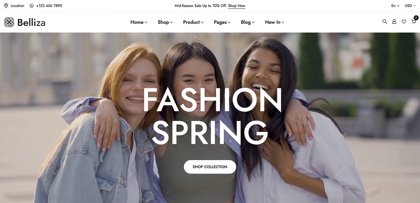 Belliza - Multipurpose eCommerce Shopify Theme