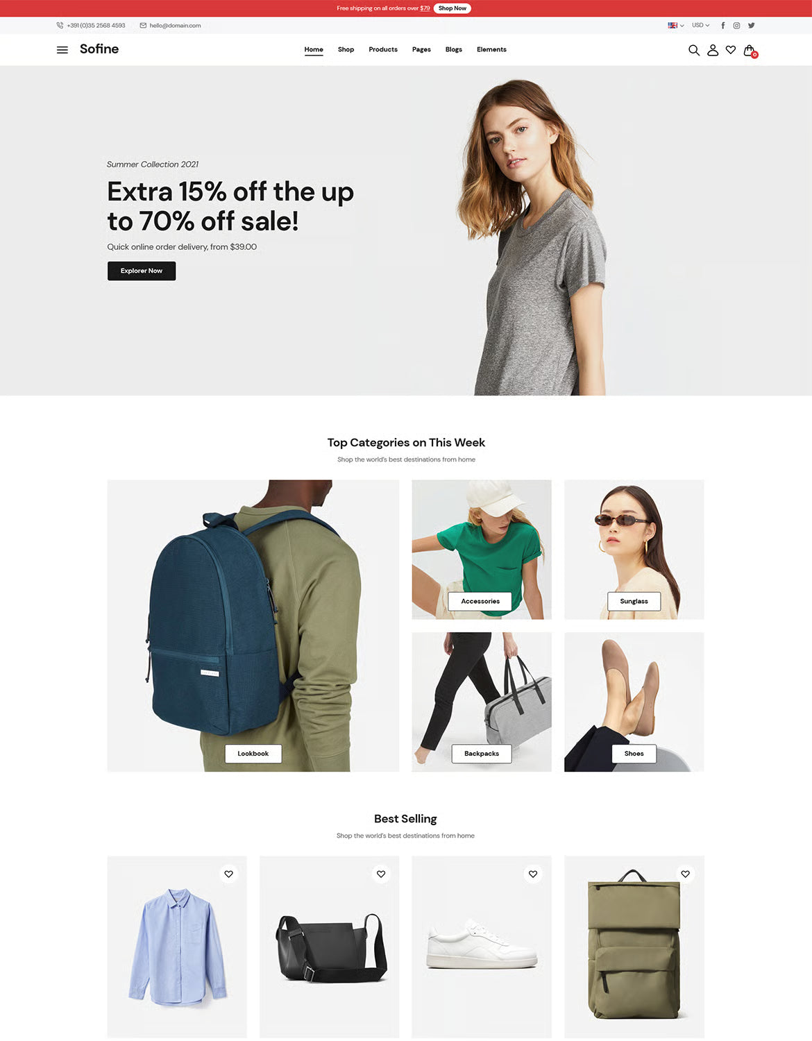 Sofine - Tema de Shopify limpio, versátil y responsivo