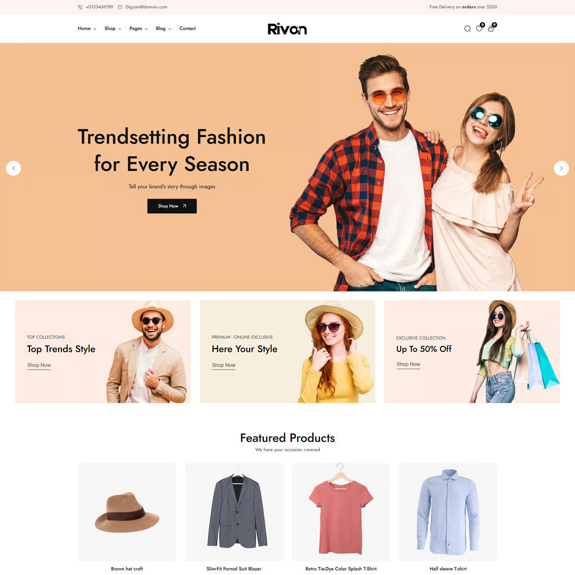 Rivon - Tema de Shopify para tienda de moda OS 2.0