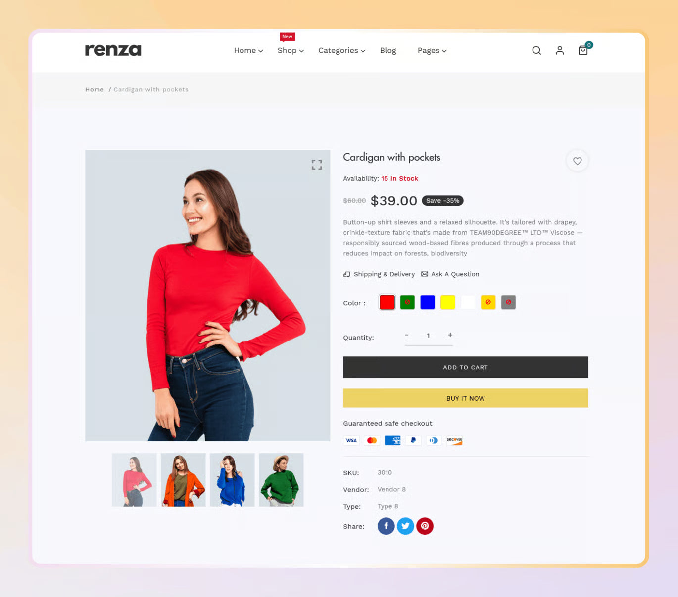 Renza - Tema multipropósito de Shopify para comercio electrónico