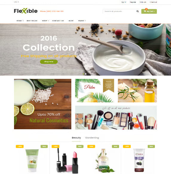 Flexible - Tema de Shopify para sección multitienda
