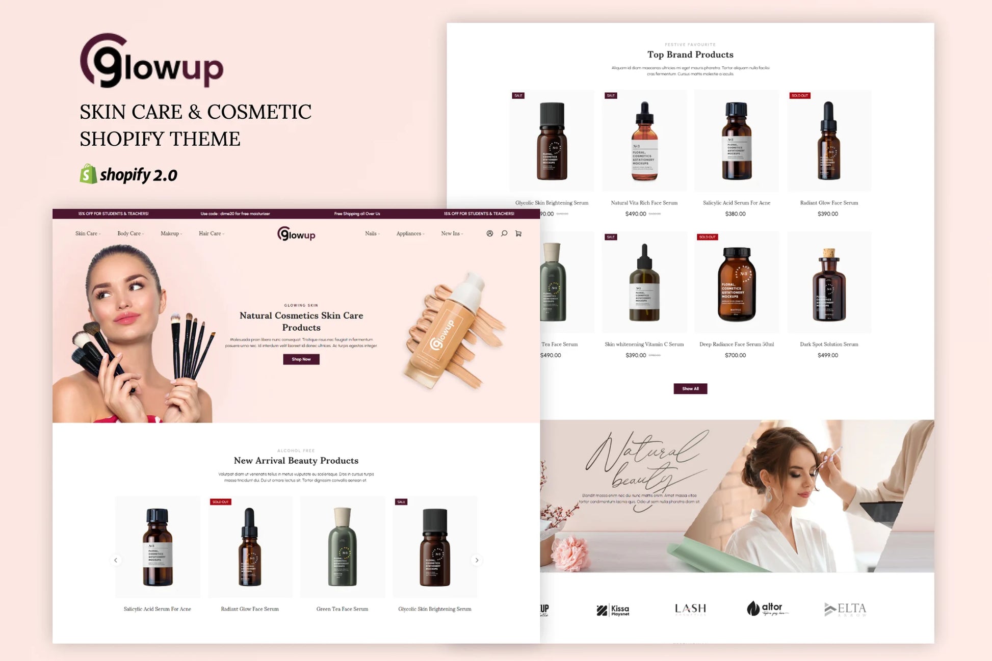 Glowup - Tema de Shopify para tienda de belleza