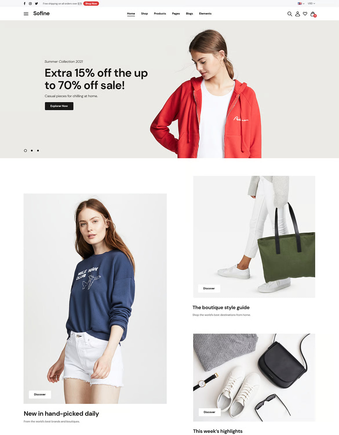 Sofine - Tema de Shopify limpio, versátil y responsivo