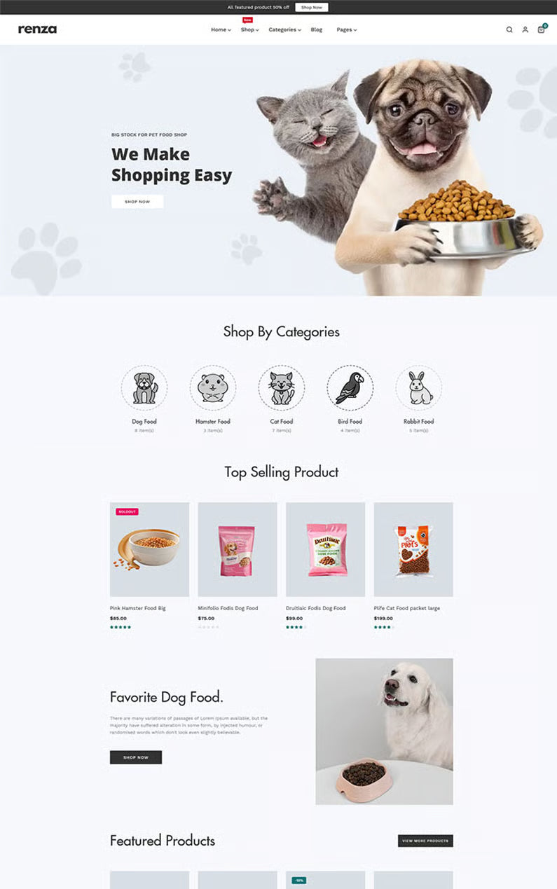 Renza - Tema multipropósito de Shopify para comercio electrónico