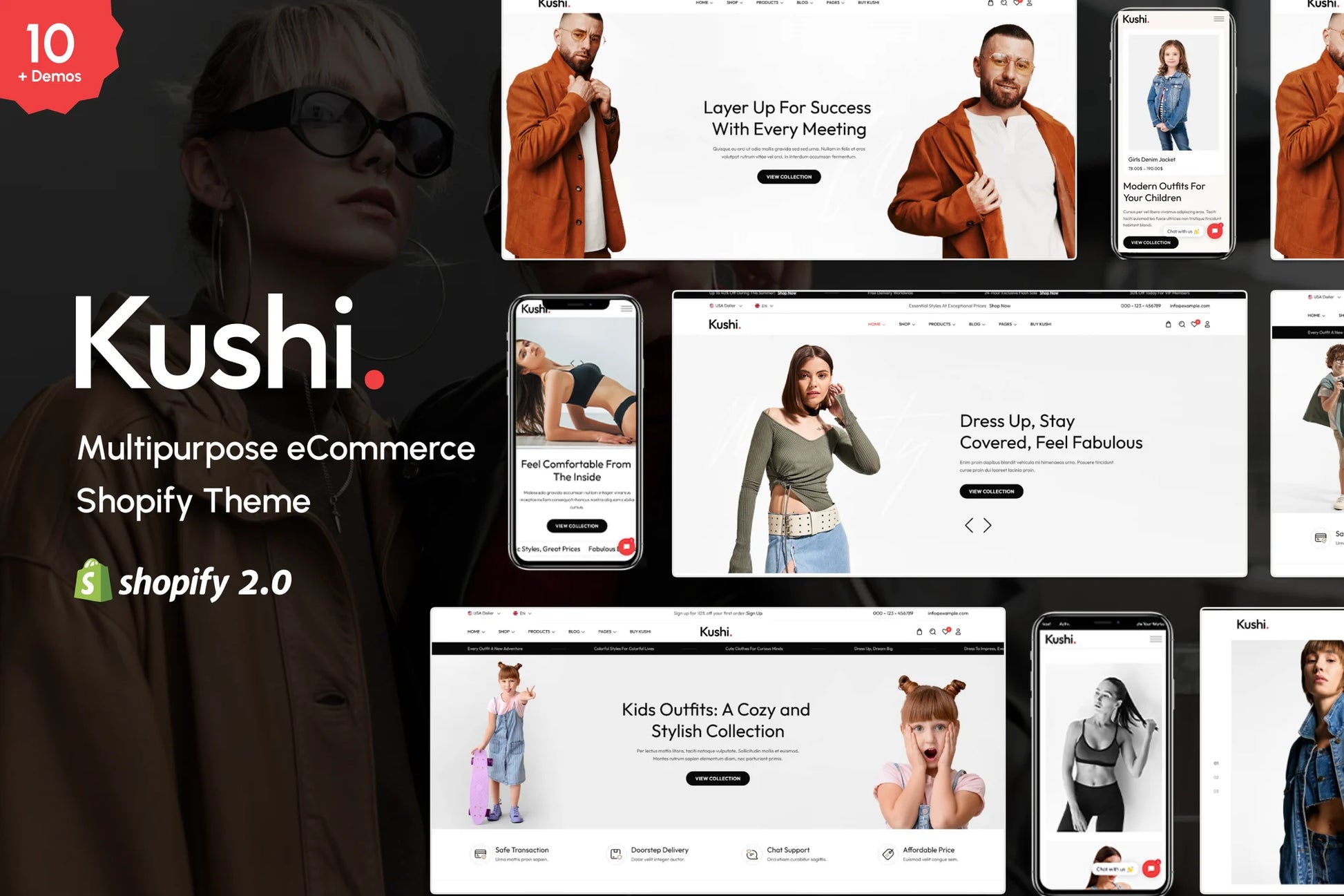 Kushi - Tema multipropósito de Shopify para moda