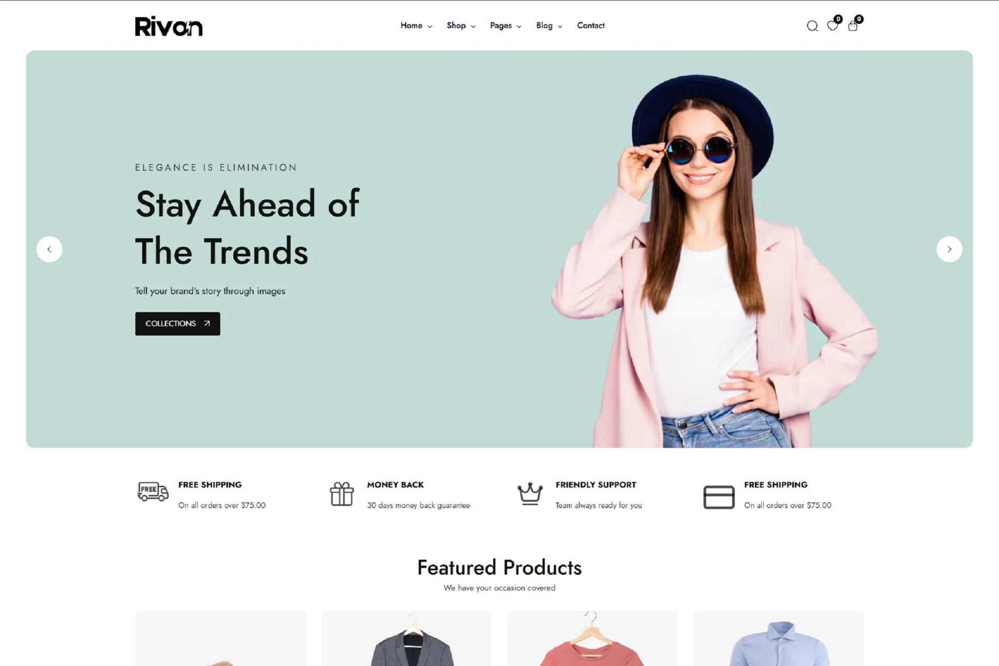 Rivon - Tema de Shopify para tienda de moda OS 2.0