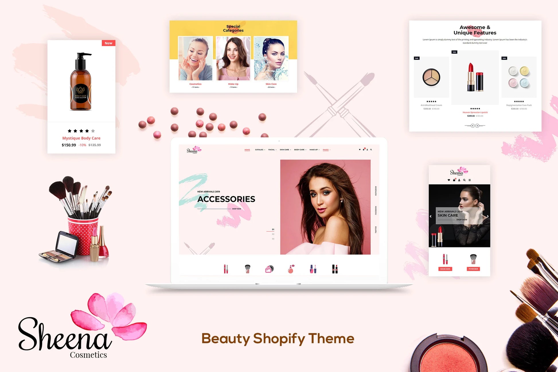 Sheena - Tema de Shopify para cosméticos