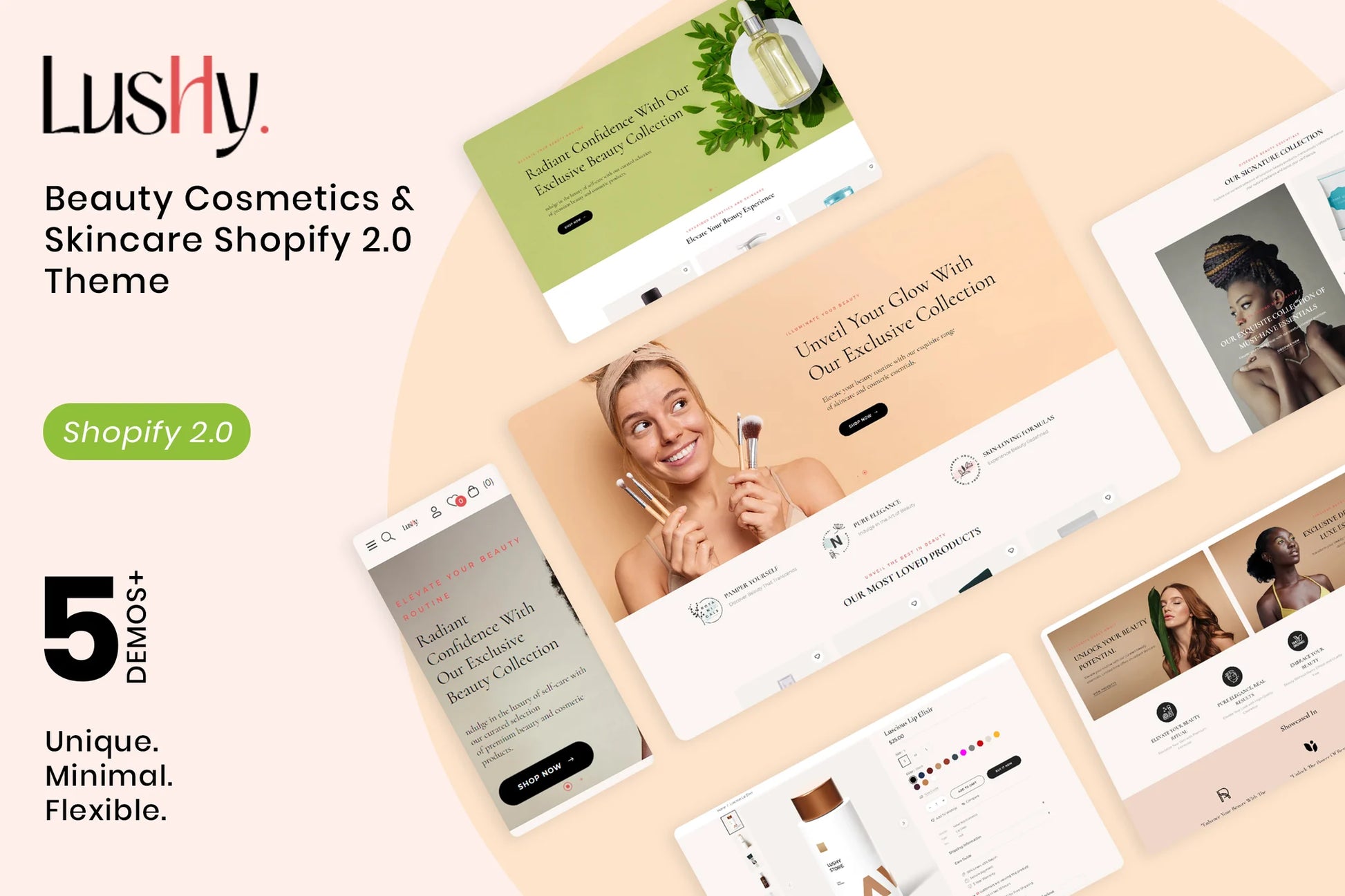 Lushy - Tema de Shopify para productos de belleza, cosmética y cuidado de la piel