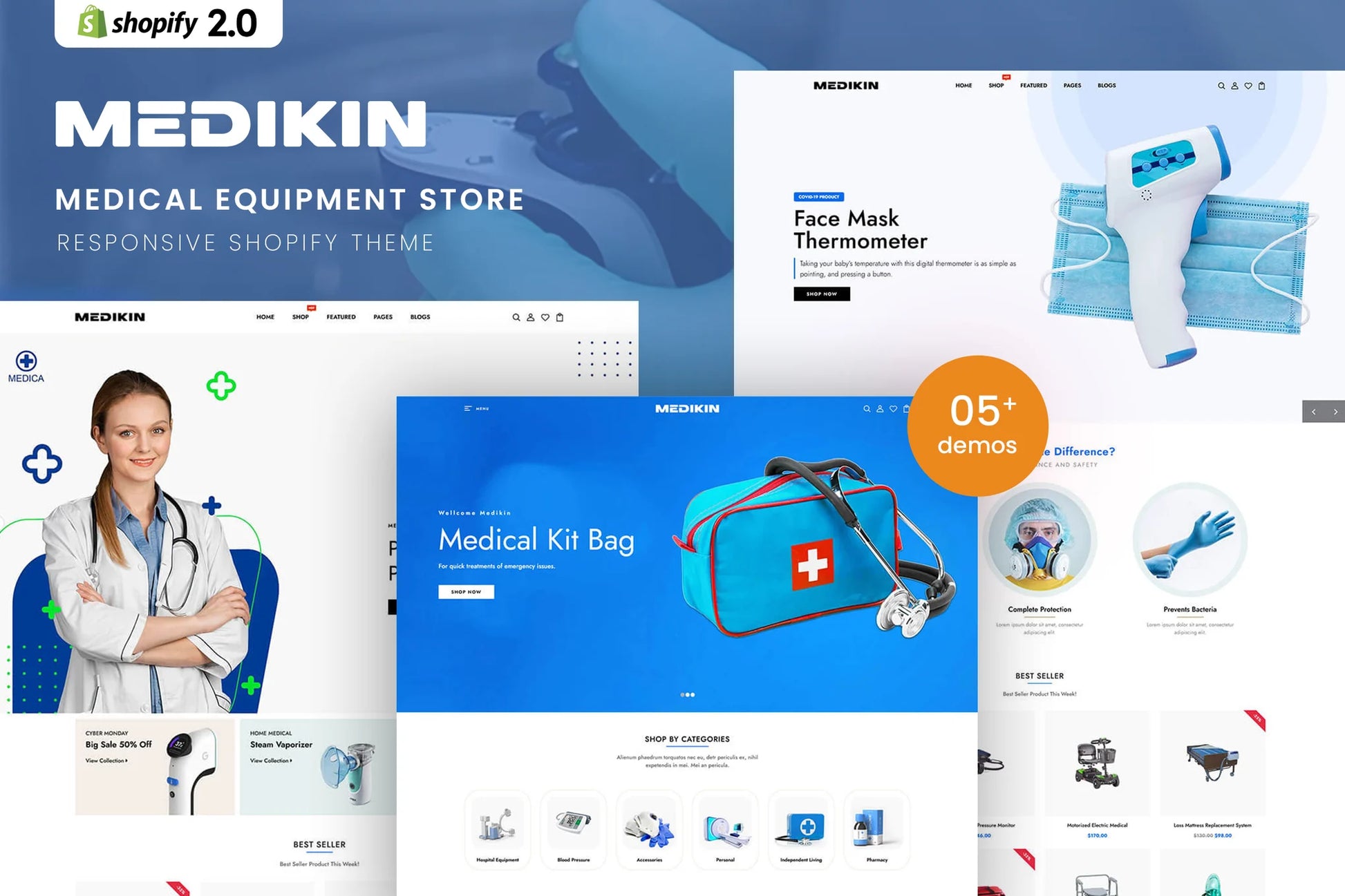Medikin - Tema de Shopify 2.0 para equipos médicos