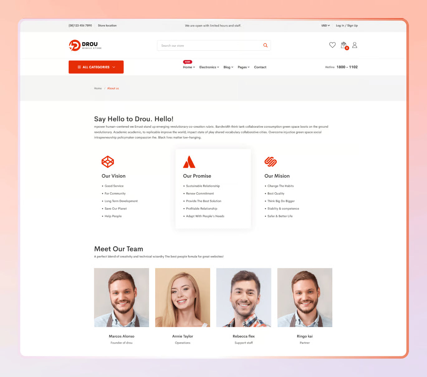 Drou - Tema Shopify 2.0 para tienda de electrónica