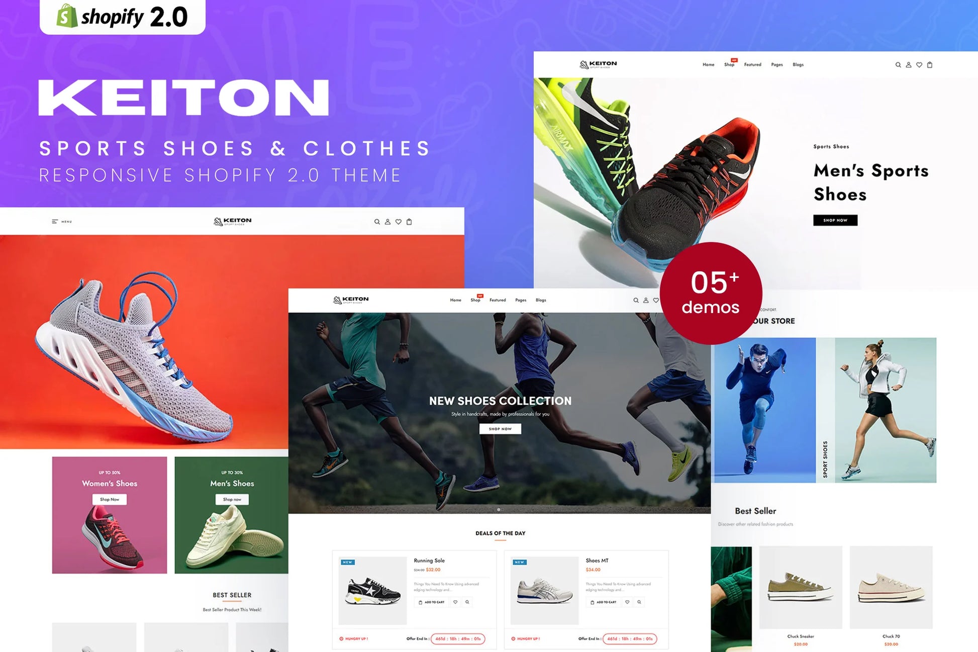 Keiton - Tema de Shopify 2.0 para calzado y ropa deportiva