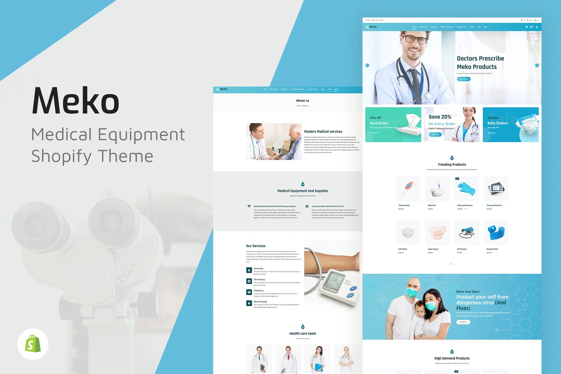 Meko - Tema de Shopify para tienda médica