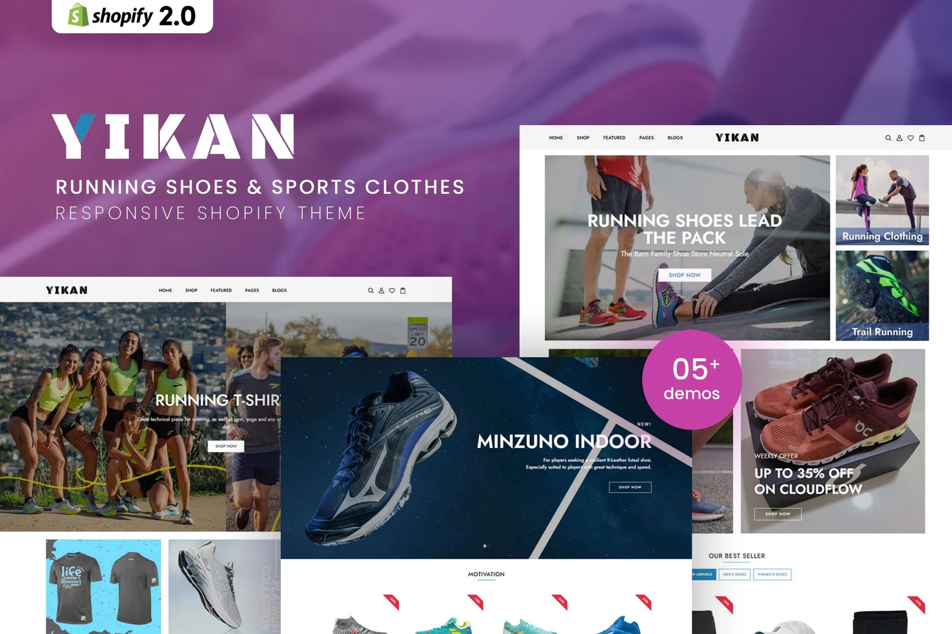 Yikan - Tema Shopify para zapatillas de correr y deportes